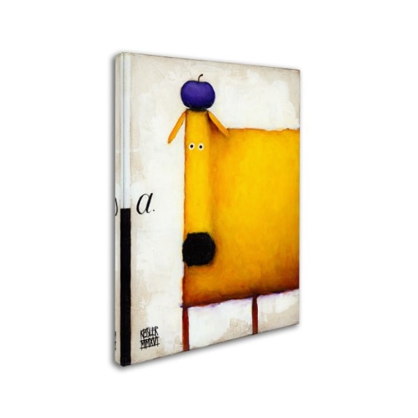 Trademark Fine Art Daniel Patrick Kessler 'Yellow Dog With Apple